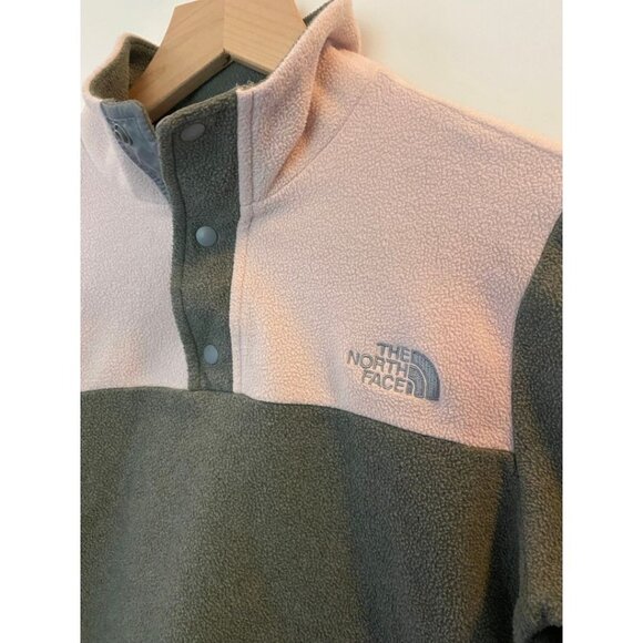 The North Face Glacier Quarter Snap Fleece Pullover Pink/Coral Girls Large YL - Picture 5 of 7